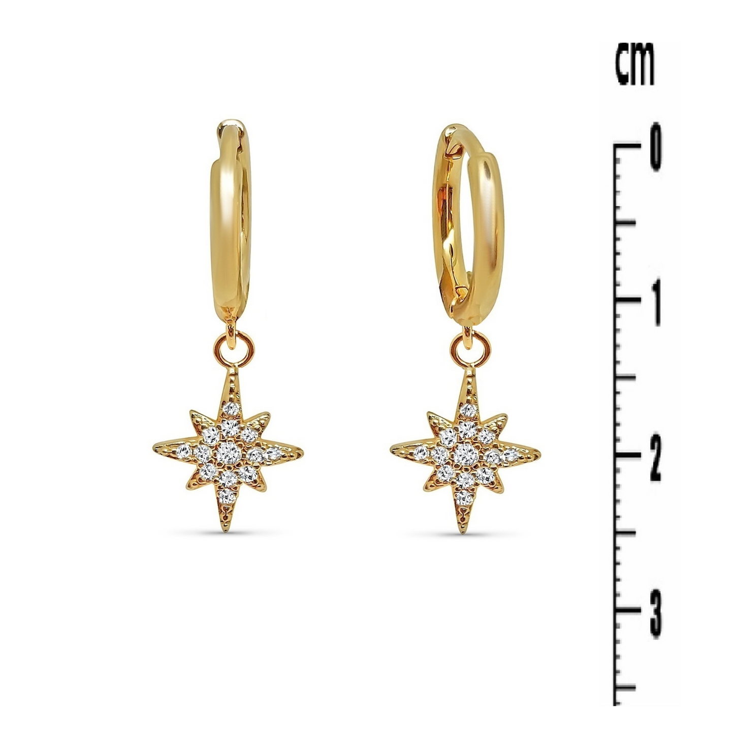 Boucle d'oreilles Étoiles en Plaqué Or 750