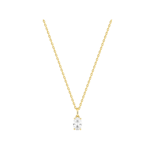 Pendentif Séléné Ovale - Or plaqué