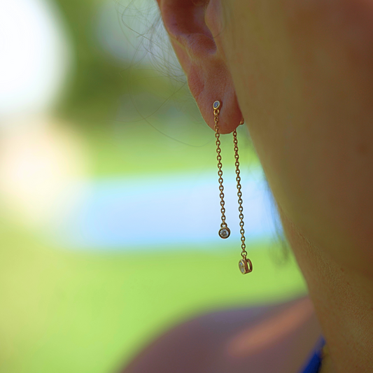 Boucles d'oreilles Alizée - Or plaqué