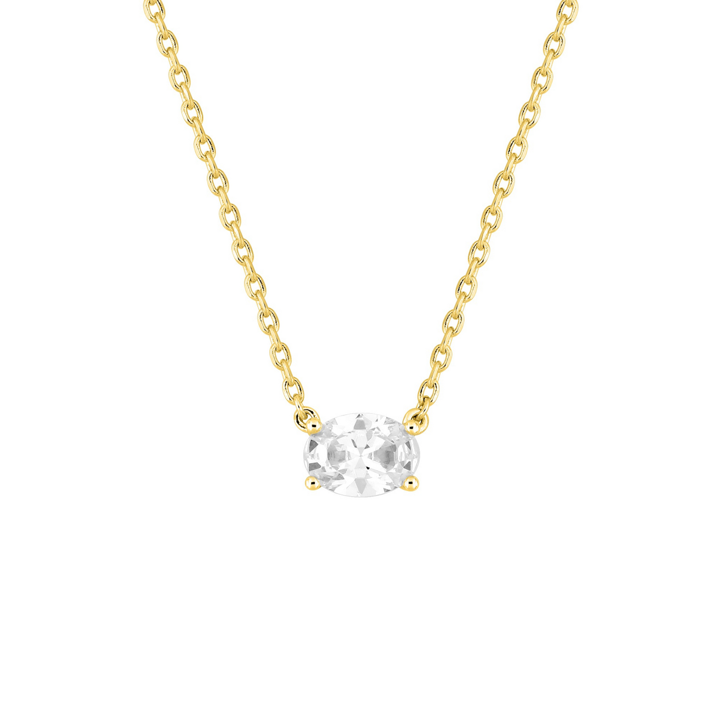Collier Séléné Ovale – or plaqué
