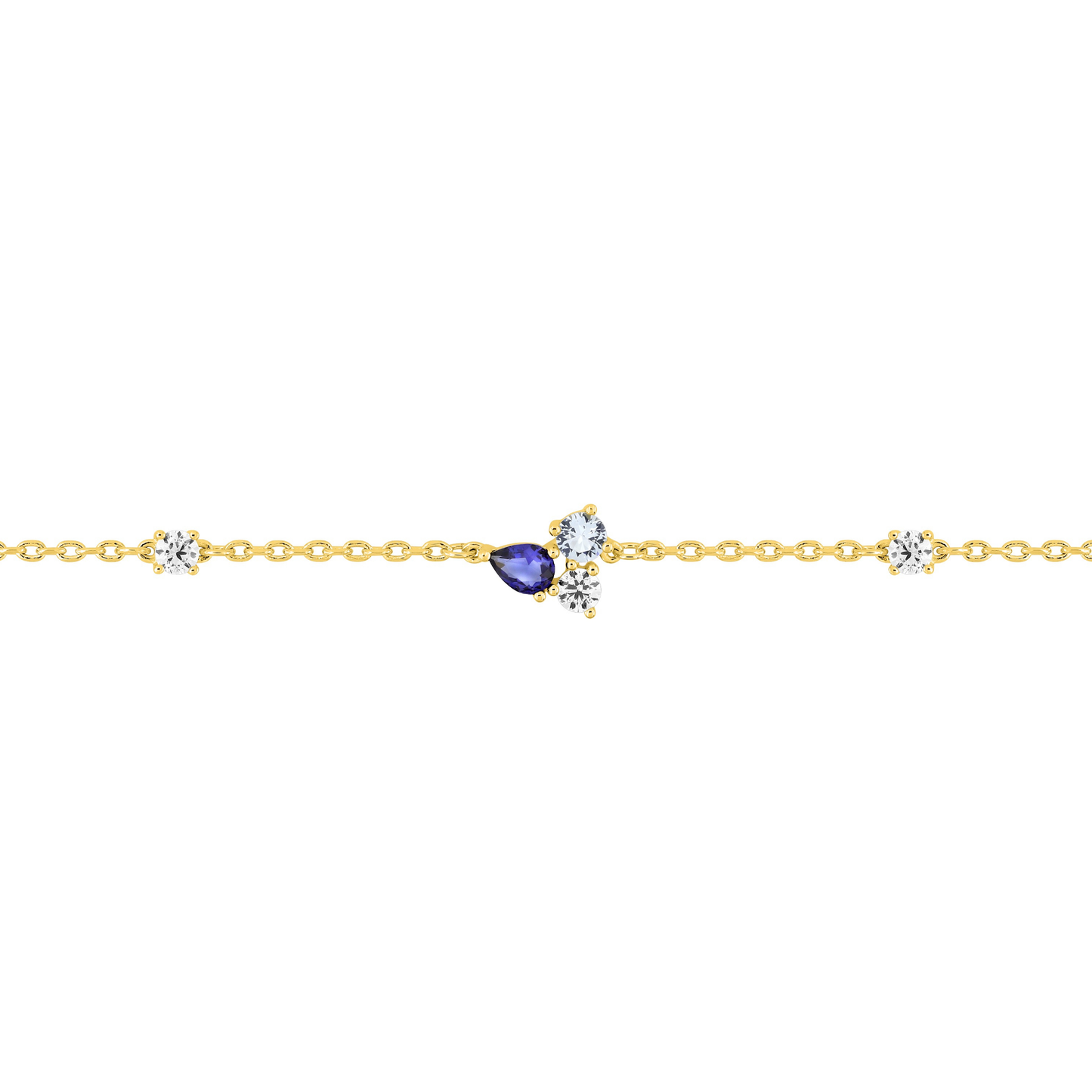 Bracelet Azurée, dégradé de bleu. plaqué or 18k, bijoux solaires SOLYSSE