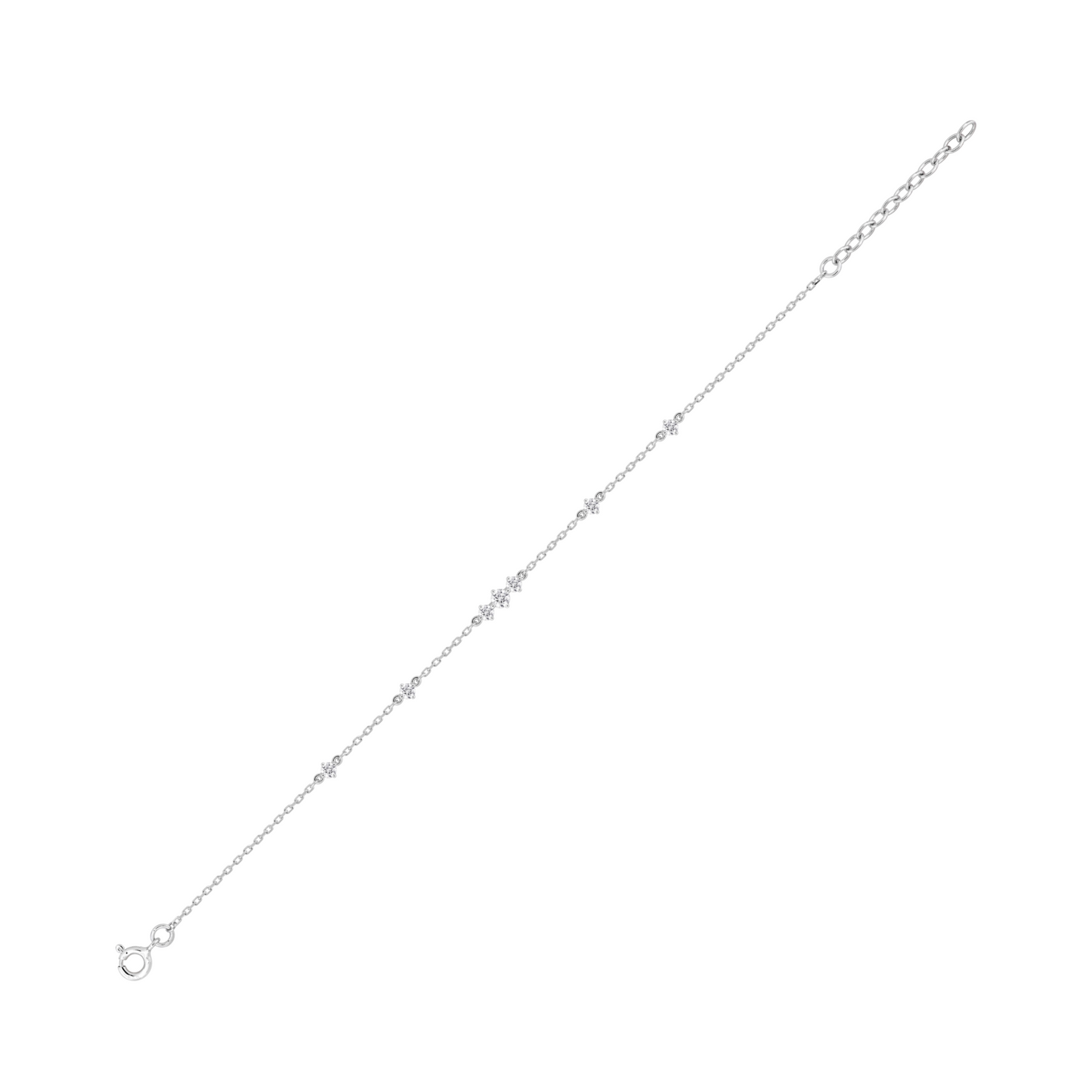 Bracelet Iris en Argent 925, pierres blanches en oxyde de zirconium. Solysse
