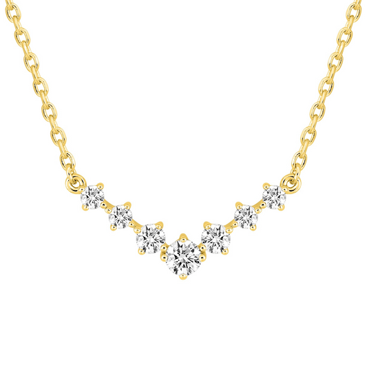 Collier Iris, plaqué or et pierres blanches en oxyde de zirconium. Ras de cou. Solysse