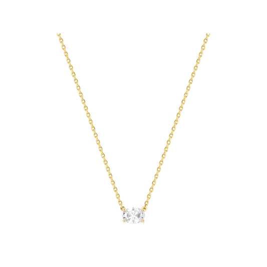 Pendentif Séléné Ovale – or plaqué