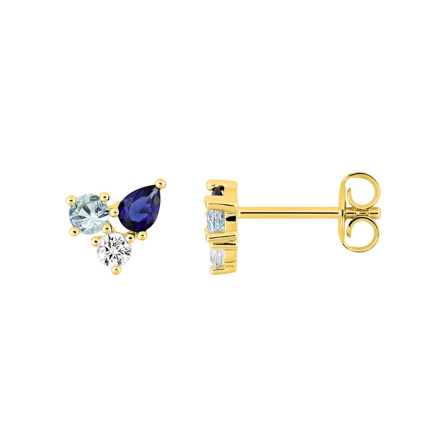 Boucles d’oreilles Azurée – Or plaqué