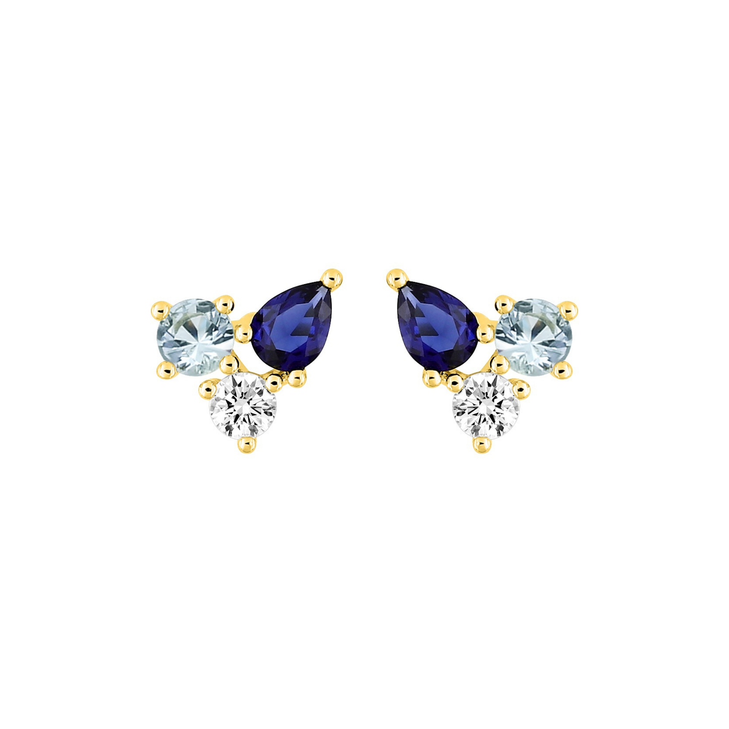Boucles d’oreilles Azurée – Or plaqué
