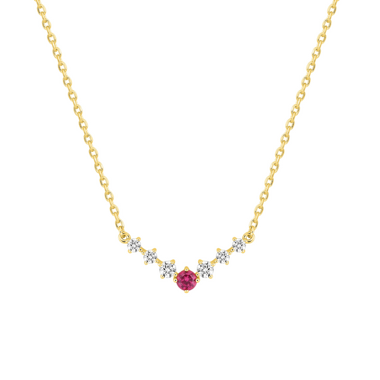 Collier Iris – OZ rouge – Or plaqué
