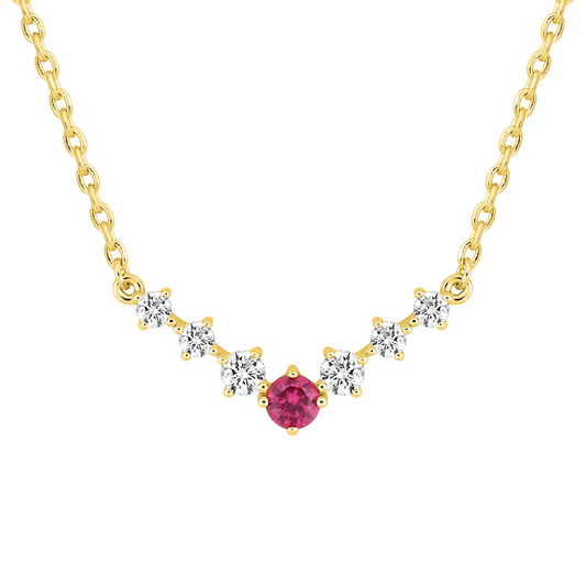 Collier Iris – OZ rouge – Or plaqué