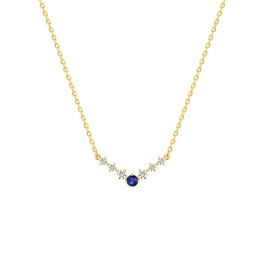 Collier Iris – OZ bleu – Or plaqué