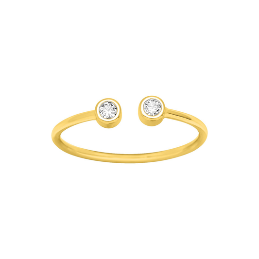 Bague Tandem - Or plaqué