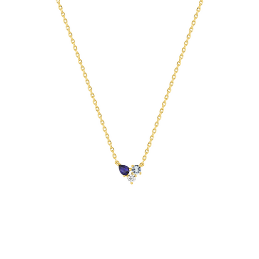 Pendentif Azurée - Or plaqué