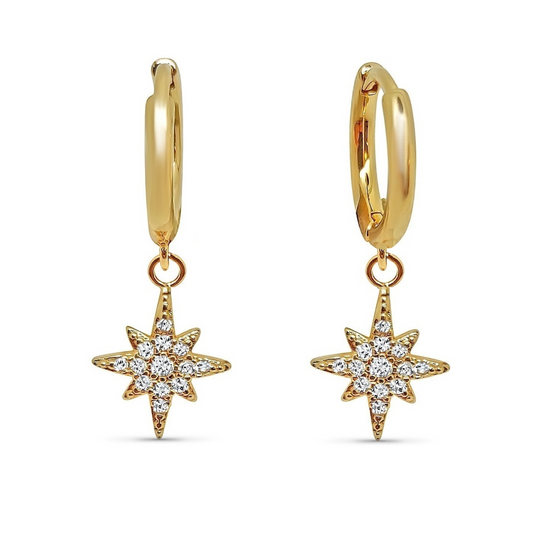 Boucle d'oreilles Étoiles en Plaqué Or 750