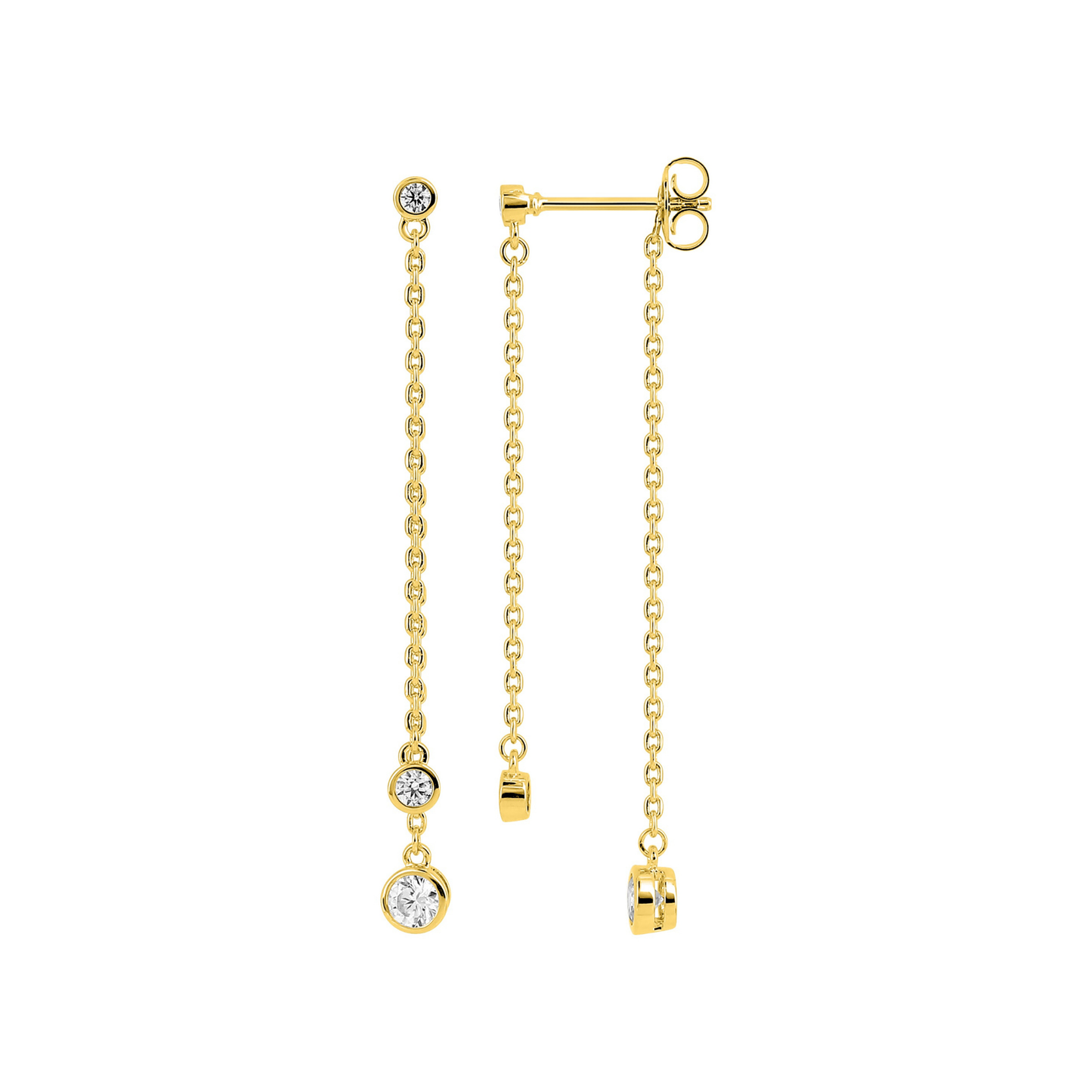 Boucles d'oreilles Alizée - Or plaqué