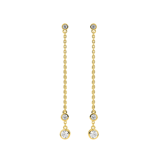 Boucles d'oreilles Alizée - Or plaqué