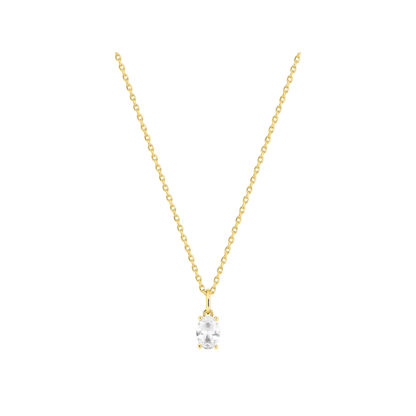 Pendentif Séléné Ovale - Or plaqué