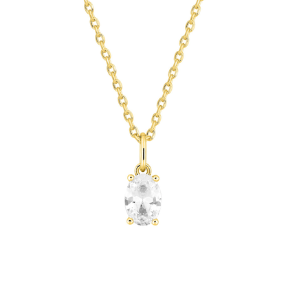 Pendentif Séléné Ovale - Or plaqué