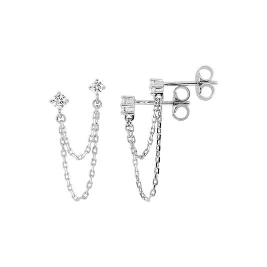 Boucles d’oreilles Double Climbers – Argent 925