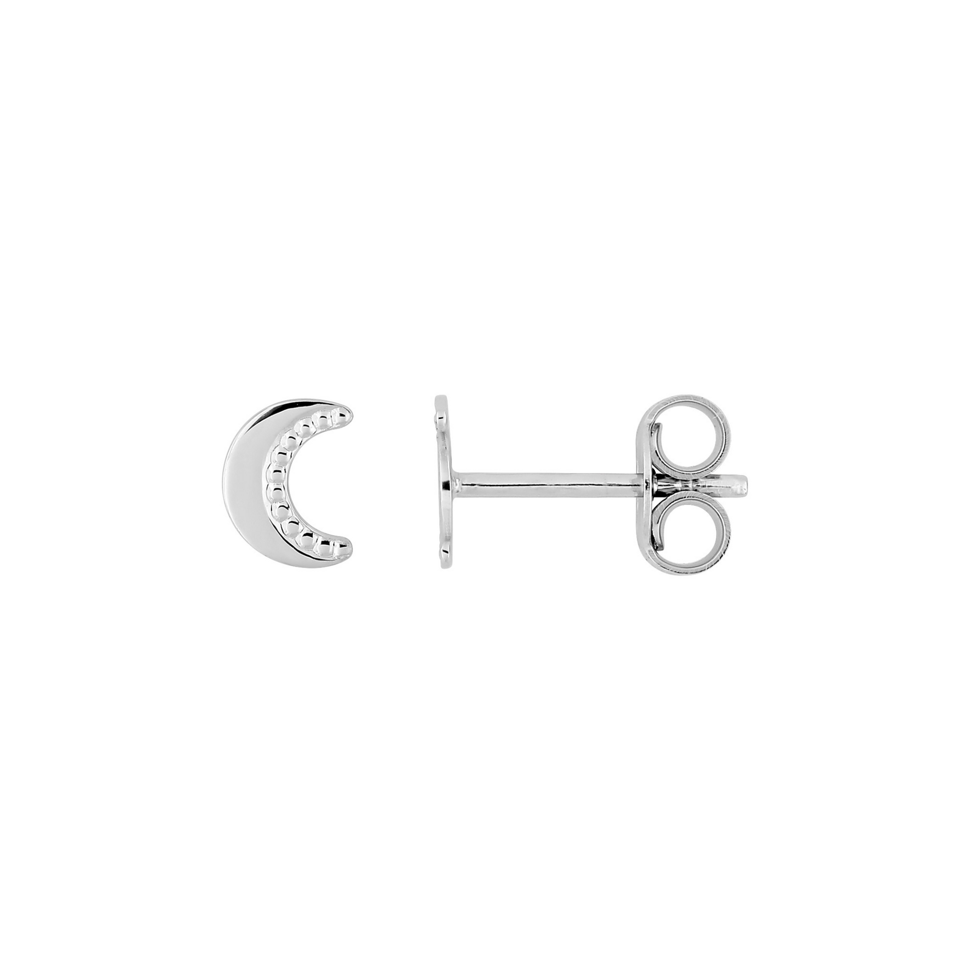  Puces d’oreilles Lune enfant – croissant de lune en argent 925 rhodié, SOLYSSE
