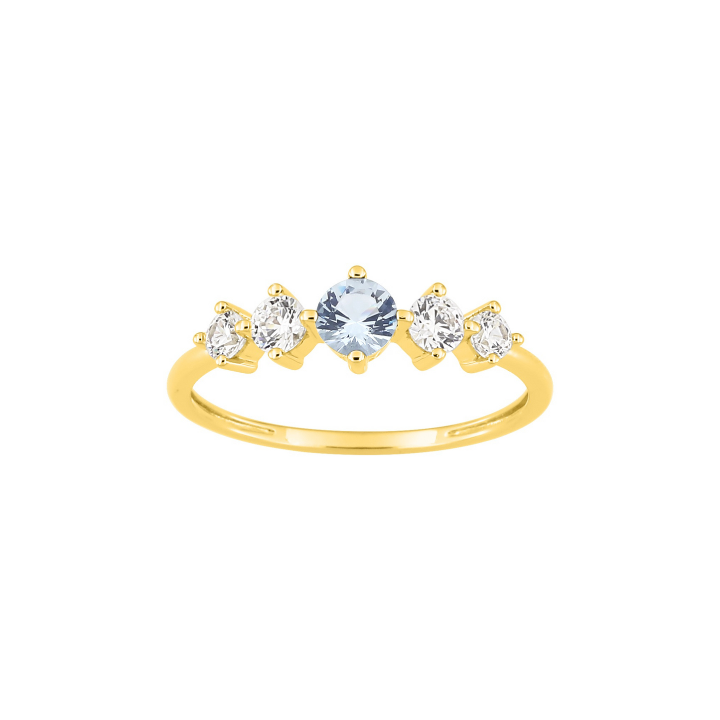 Bague Iris medium plaqué or 18K et oxyde de zirconium. Bijoux solaires SOLYSSE