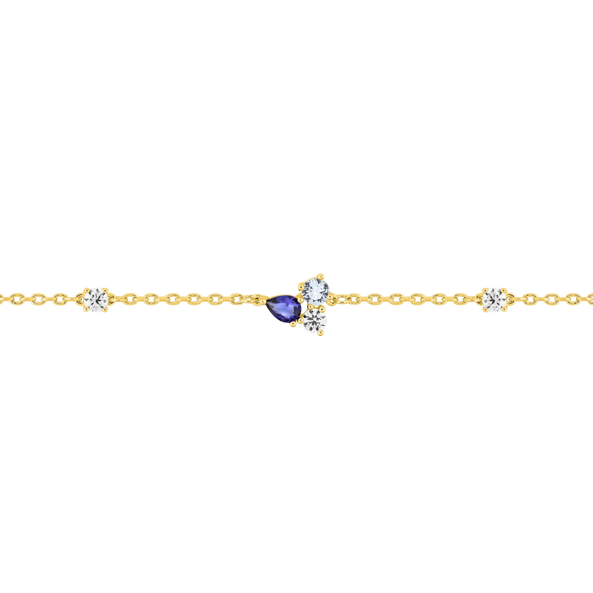 Bracelet Azurée, dégradé de bleu. plaqué or 18k, bijoux solaires SOLYSSE
