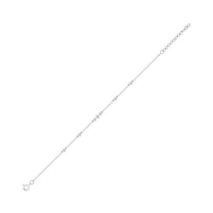 Bracelet Iris en Argent 925, pierres blanches en oxyde de zirconium. Solysse