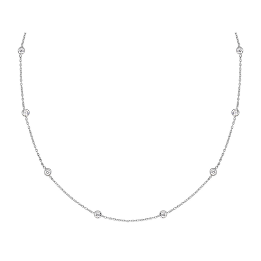 Collier Constellation ras-de-cou en argent 925, sertis clos d’oxydes de zirconium – Bijoux SOLYSSE.