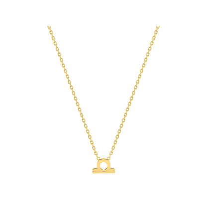 Pendentif Balance en plaqué or 18 k, symbole zodiaque  – SOLYSSE