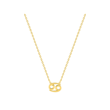 Pendentif Cancer en plaqué or 18 k, symbole zodiaque  – SOLYSSE