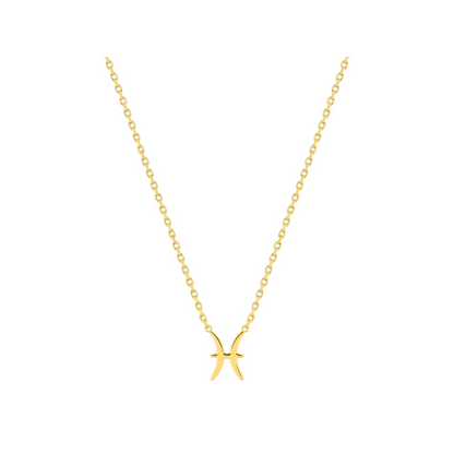 Pendentif Poissons en plaqué or 18 k, symbole zodiaque  – SOLYSSE