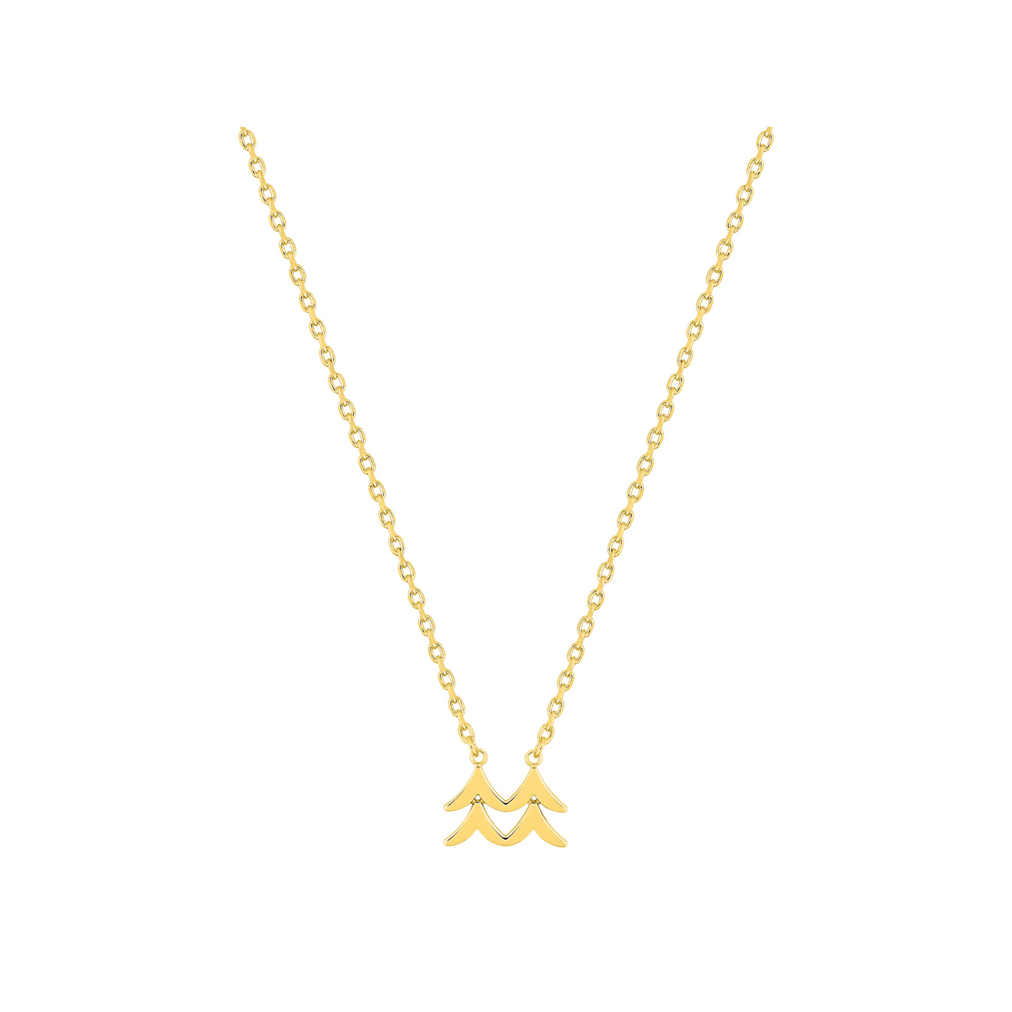 Pendentif Verseau en plaqué or 18 k, symbole zodiaque  – SOLYSSE