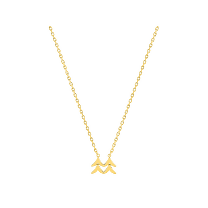 Pendentif Verseau en plaqué or 18 k, symbole zodiaque  – SOLYSSE