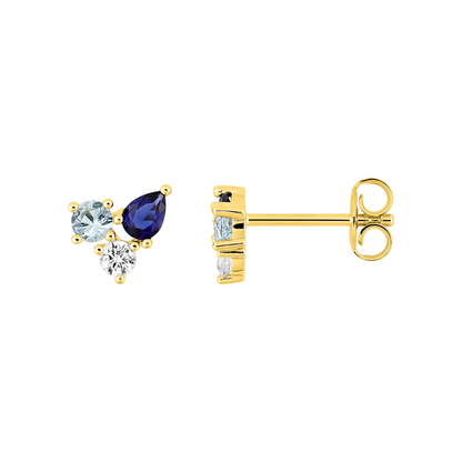 Boucles d’oreilles Azurée – Or plaqué