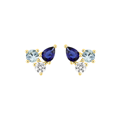 Boucles d’oreilles Azurée – Or plaqué