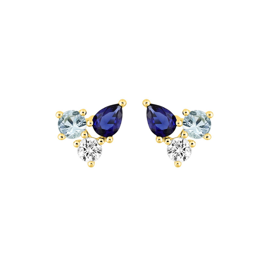 Boucles d’oreilles Azurée – Or plaqué